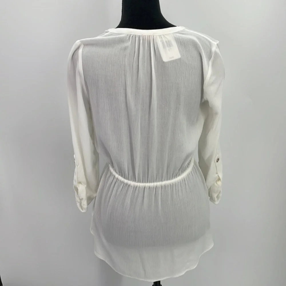 NWT Guess gauze like  off-white long sleeve lightweight cover/up XS